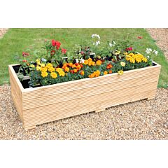 BR Garden Pine Decking 5ft Wooden Planter Box - 150x56x43 (cm) great for Vegetable Gardens + Free Gift
