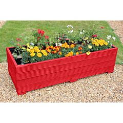 Red 5ft Wooden Planter Box - 150x56x43 (cm) great for Vegetable Gardens