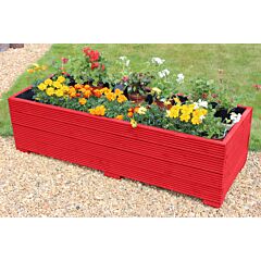 BR Garden Red 5ft Wooden Planter Box - 150x56x43 (cm) great for Vegetable Gardens + Free Gift