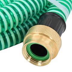Suction Hose with Brass Connectors 5 m 25 mm Green