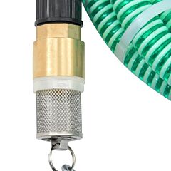 Suction Hose with Brass Connectors 7 m 25 mm Green