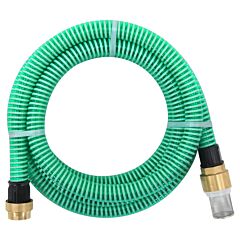 Suction Hose with Brass Connectors 25 m 25 mm Green