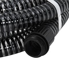 Suction Hose with Brass Connectors 3 m 25 mm Black