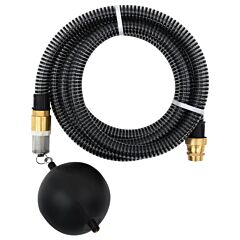 Suction Hose with Brass Connectors 4 m 25 mm Black