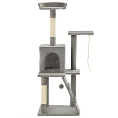 Cat Tree with Sisal Scratching Posts 120 cm Grey