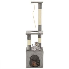 Cat Tree with Sisal Scratching Posts 109 cm Grey