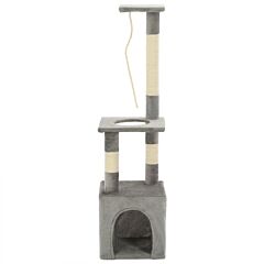 Cat Tree with Sisal Scratching Posts 109 cm Grey