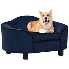 Dog Sofa Blue 67x47x36 cm Plush