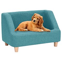Dog Sofa Turquoise 60x37x39 cm Linen