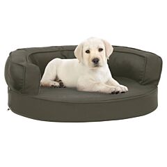 Ergonomic Dog Bed Mattress 60x42 cm Linen Look Dark Grey