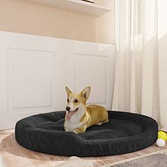 Dog Bed Black 110x90x23 cm Plush