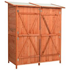 Garden Tool Shed 140x75x160 cm Solid Firwood