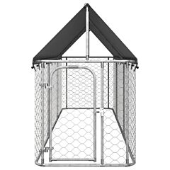 Outdoor Dog Kennel with Roof 400x100x150 cm