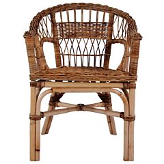 Outdoor Chair Natural Rattan Brown