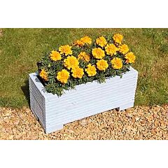 Light Blue Small Wooden Planter - 50x22x23 (cm) great for Balconies and Small Herb Gardens