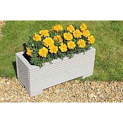 BR Garden Muted Clay Small Wooden Planter - 50x22x23 (cm) great for Balconies and Small Herb Gardens  + Free Gift