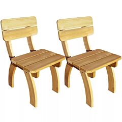 Garden Chairs 2 pcs Impregnated Pinewood