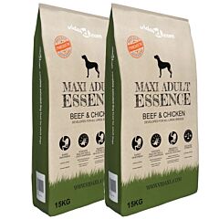 Premium Dry Dog Food Maxi Adult Essence Beef&Chicken 2pcs 30kg