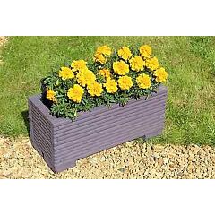 BR Garden Purple Small Wooden Planter - 50x22x23 (cm) great for Balconies and Small Herb Gardens  + Free Gift