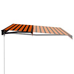 Manual Retractable Awning 450x300 cm Orange and Brown