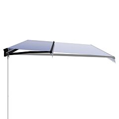 Manual Retractable Awning 600x300 cm Blue and White
