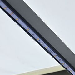 Manual Retractable Awning with LED 400x300 cm Cream