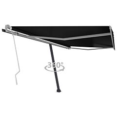 Freestanding Manual Retractable Awning 450x350 cm Anthracite