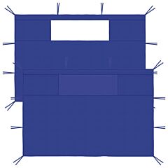 Gazebo Sidewalls with Windows 2 pcs Blue