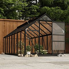 Glass Greenhouse Anthracite 155x395.5x191 cm Aluminium