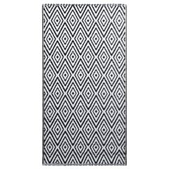 Outdoor Carpet White and Black 120x180 cm PP
