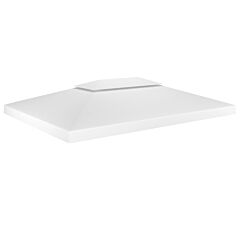 2-Tier Gazebo Top Cover 310 g/m² 4x3 m White