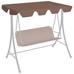 Replacement Canopy for Garden Swing Brown 188/168x110/145 cm