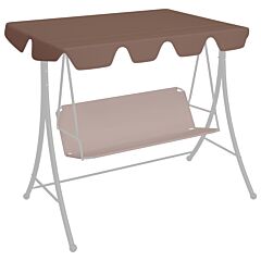 Replacement Canopy for Garden Swing Brown 150/130x70/105 cm