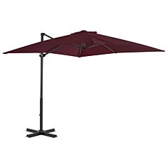 Cantilever Umbrella with Aluminium Pole Bordeaux Red 250x250 cm
