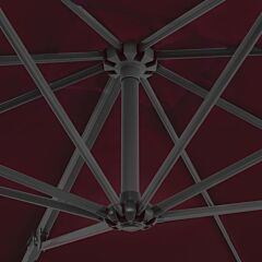 Cantilever Umbrella with Aluminium Pole Bordeaux Red 250x250 cm