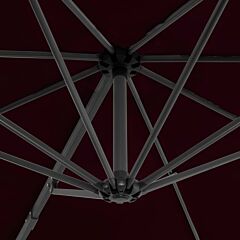 Cantilever Umbrella with Aluminium Pole Red 300 cm