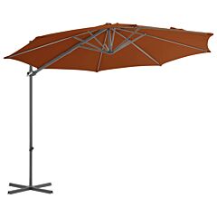 Cantilever Umbrella with Steel Pole Terracotta 300 cm