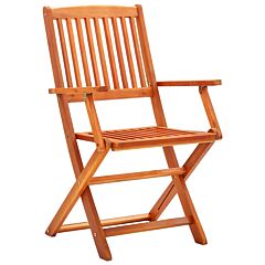 Folding Garden Chairs 4 pcs Solid Eucalyptus Wood