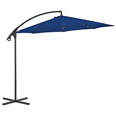 Cantilever Umbrella with Steel Pole 300 cm Azure Blue