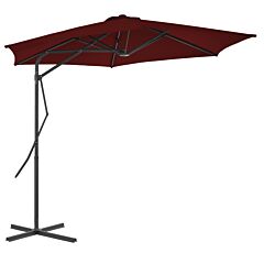 Outdoor Parasol with Steel Pole Bordeaux Red 300x230 cm