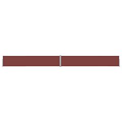 Patio Retractable Side Awning 140x1200 cm Brown
