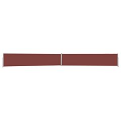 Patio Retractable Side Awning 140x1200 cm Brown