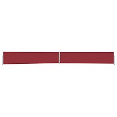 Patio Retractable Side Awning 140x1200 cm Red