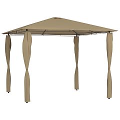 Gazebo with Post Covers 3x3x2.6 m Taupe 160 g/m²