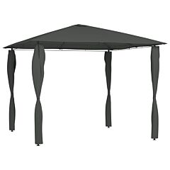 Gazebo with Post Covers 3x3x2.6 m Anthracite 160 g/m² 