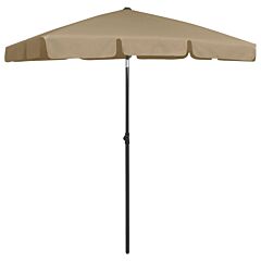 Beach Umbrella Taupe 180x120 cm