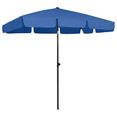 Beach Umbrella Azure Blue 200x125 cm