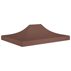 Party Tent Roof 4x3 m Brown 270 g/m²