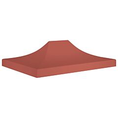 Party Tent Roof 4x3 m Terracotta 270 g/m²