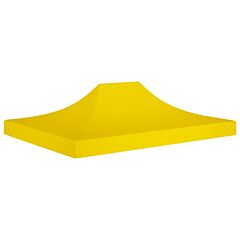 Party Tent Roof 4x3 m Yellow 270 g/m²